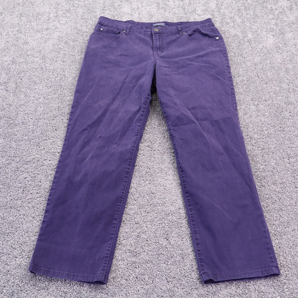 Bandolino Mandie Jeans Womens 16 Purple Straight Leg Casual Five Pocket